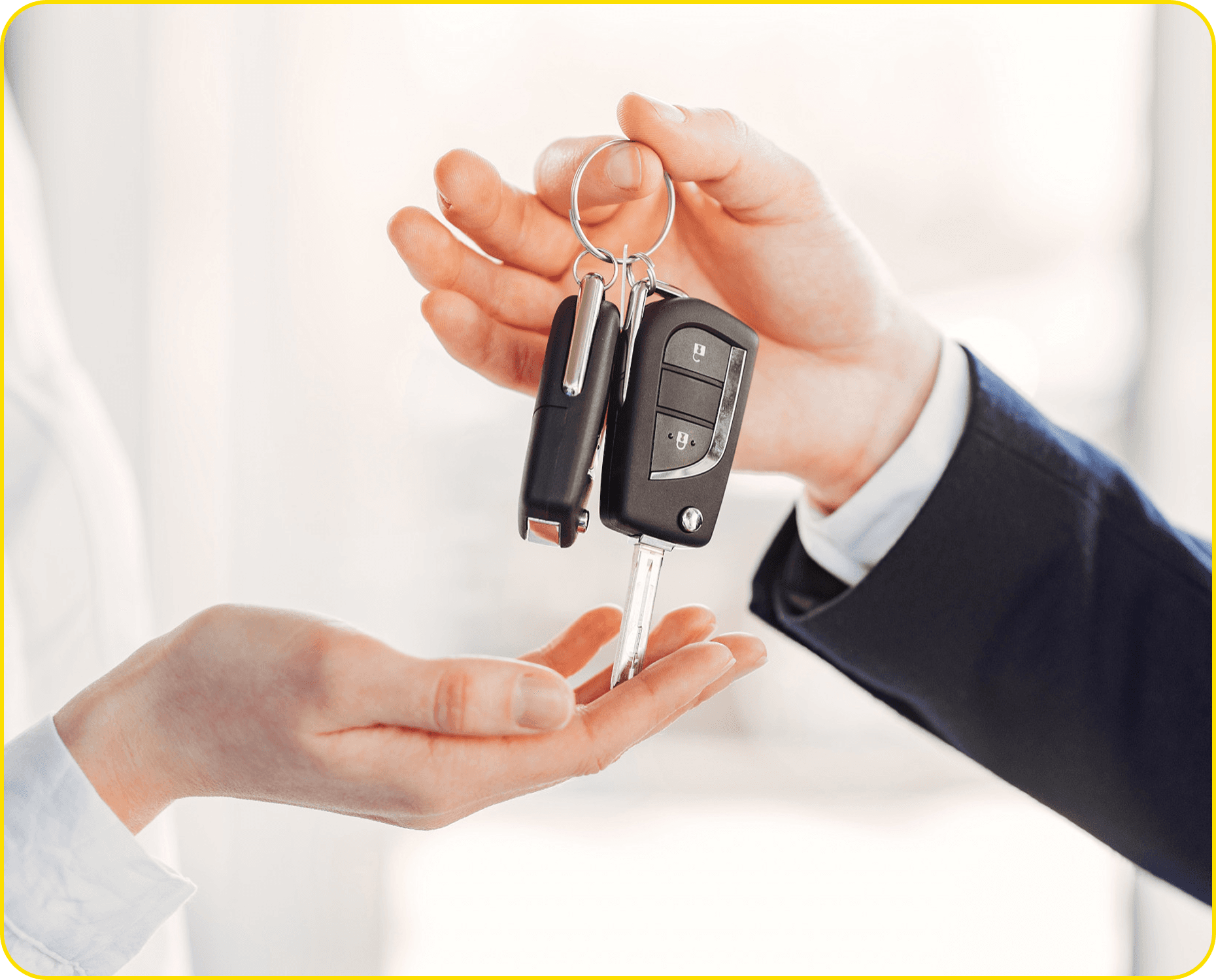 Handing over car keys